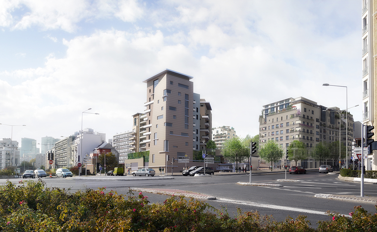 Ensemble équipement, logements, parking