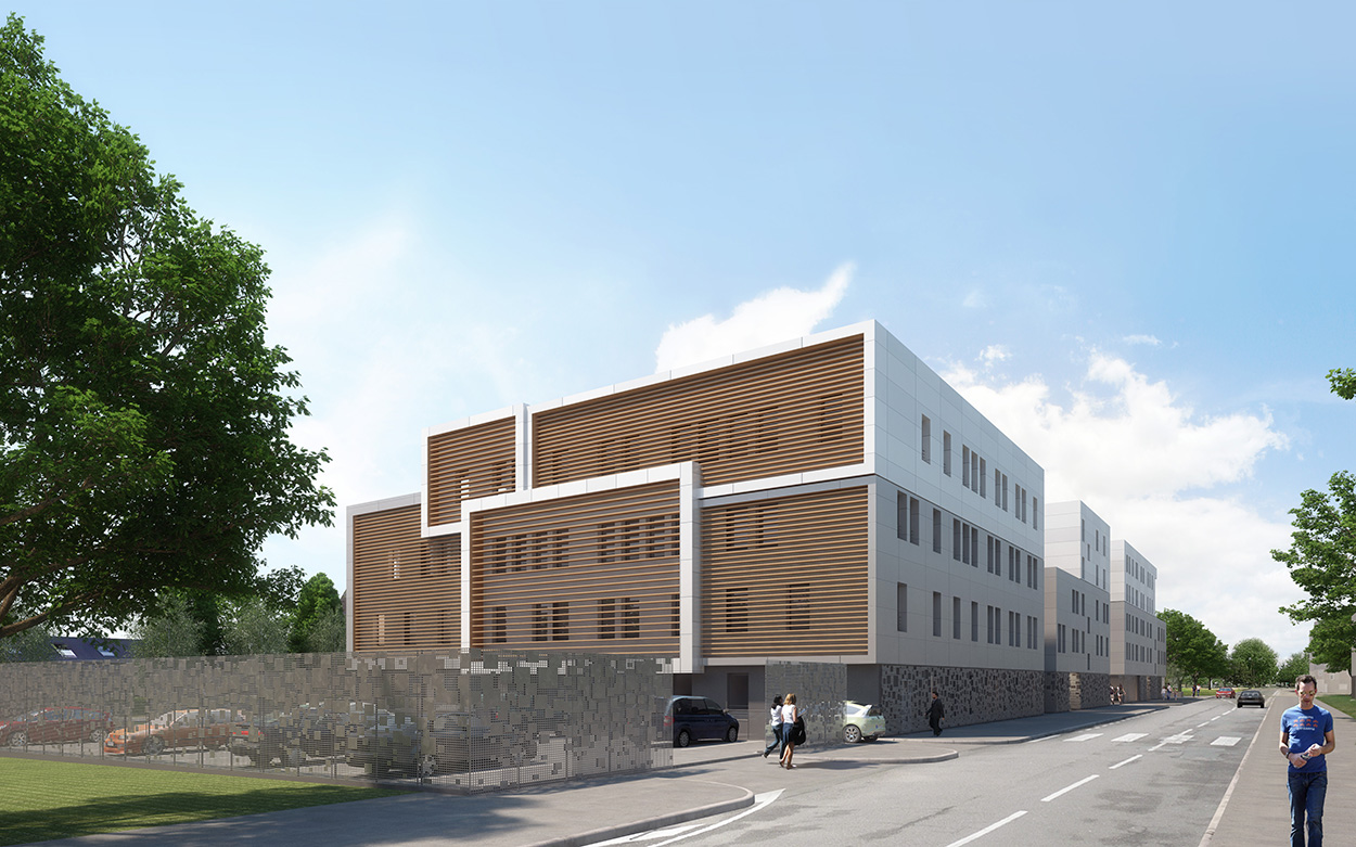 Espace social, logements, bureaux